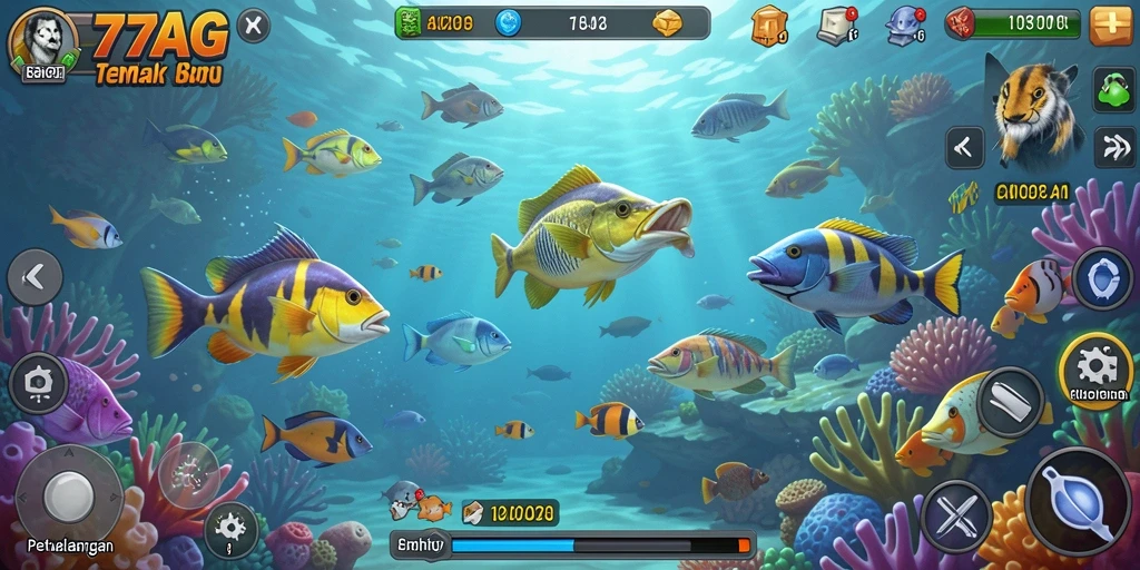 Tangkapan screenshot dari gameplay Tembak Ikan 77AG yang seru.