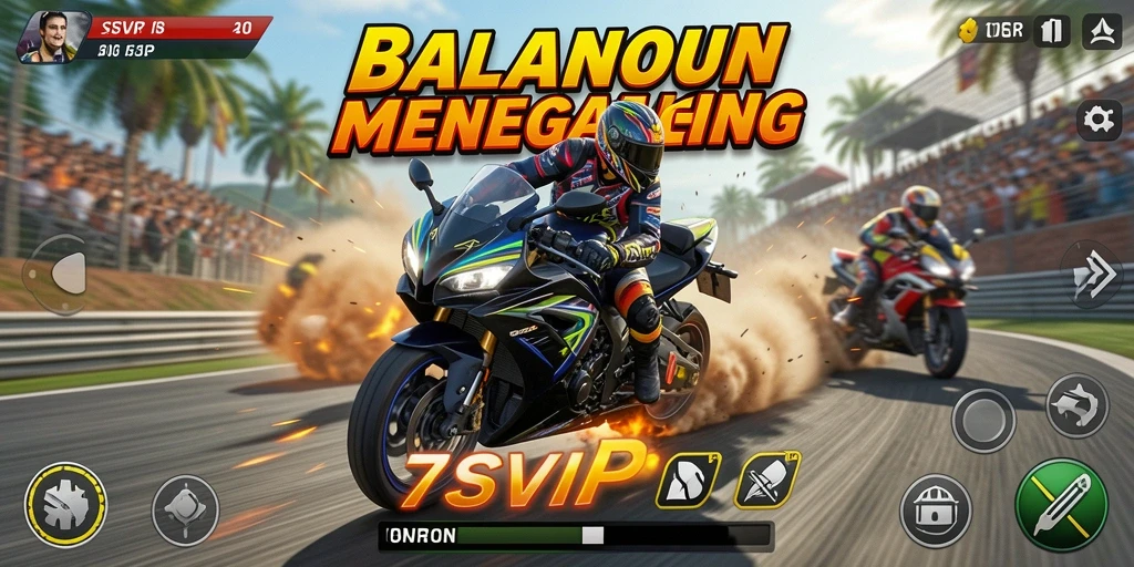 Gameplay balapan motor yang seru di 7SVIP.