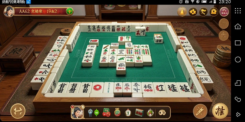 Tampilan gameplay Mahjong yang menantang di AA62.