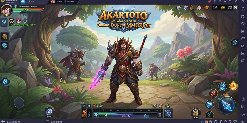 Tampilan gameplay seru dalam AKARTOTO yang mengajak pemain berpetualang.