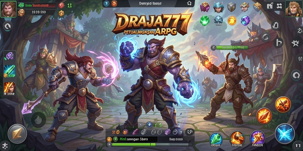 Gameplay seru DRAJA777 dengan pertarungan melawan monster.