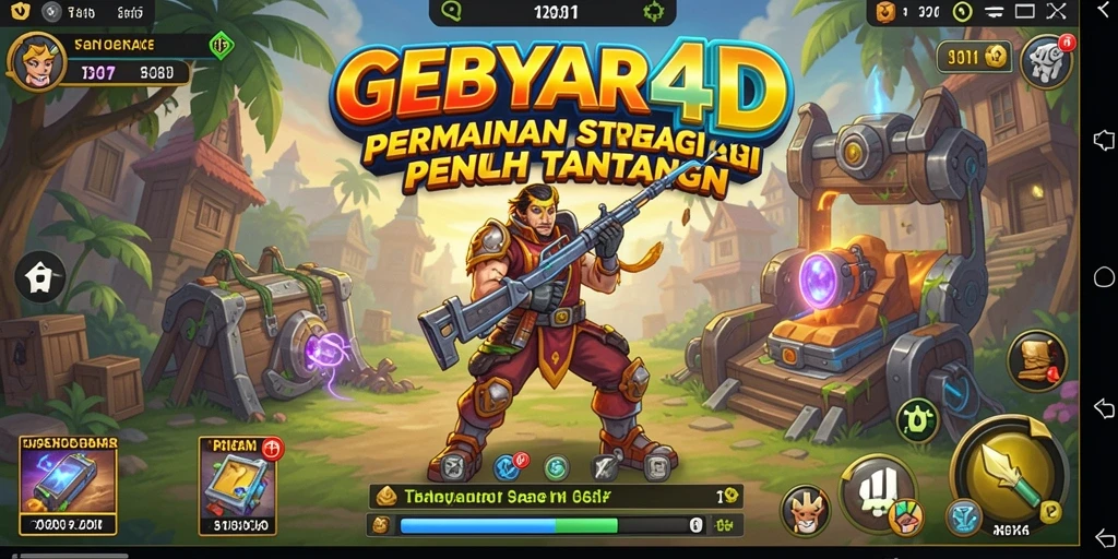 Menampilkan aksi seru dalam permainan strategi GEBYAR4D.