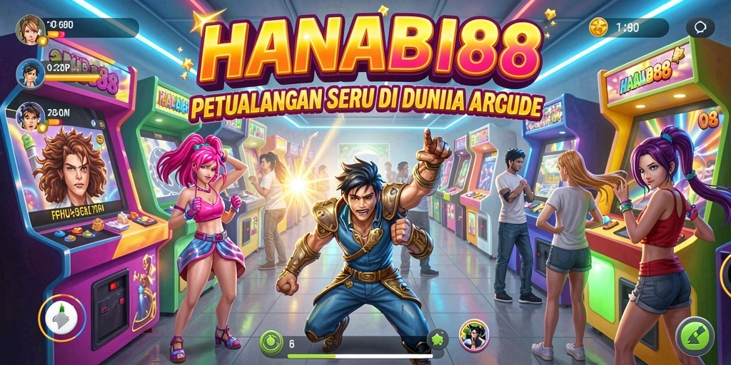 Tampilan menarik dari gameplay seru HANABI88 di dunia arcade.