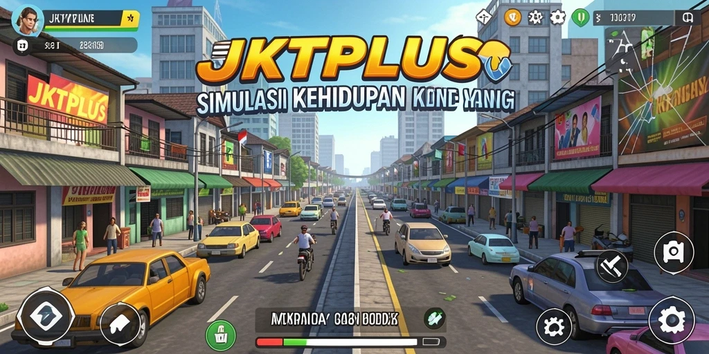 Tampilan gameplay JKTPLUS yang imersif dan menarik.