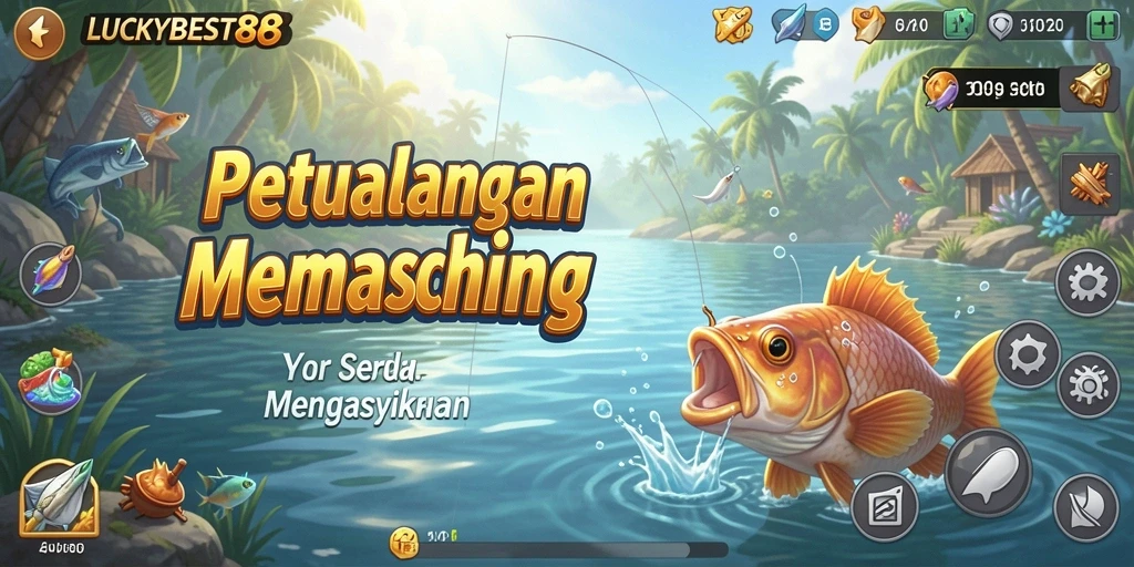 Tampilan gameplay menarik dari LUCKYBEST88 dengan aksi memancing yang seru.