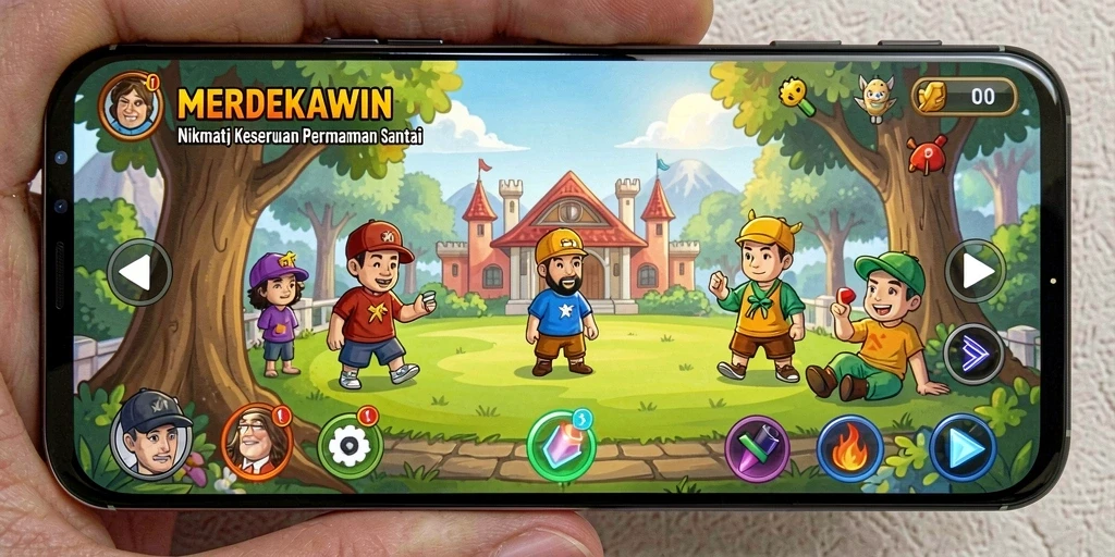 Tangkapan layar permainan <strong>MERDEKAWIN</strong> menampilkan gameplay yang menyenangkan dan interaktif.