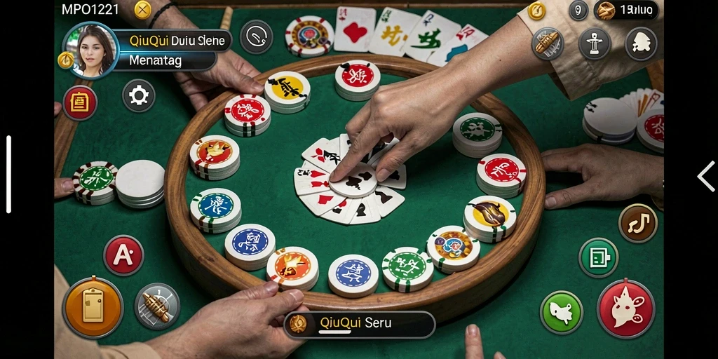 Tampilan gameplay menarik dari game QiuQiu MPO1221.