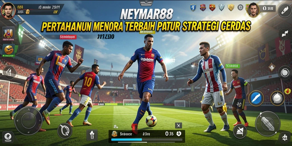 Tampilan gameplay NEYMAR88 yang menampilkan strategi menara yang seru.