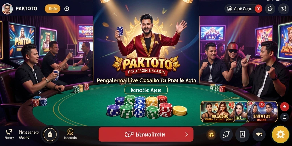 Tampilan gameplay PAKTOTO yang mendebarkan dengan dealer langsung.