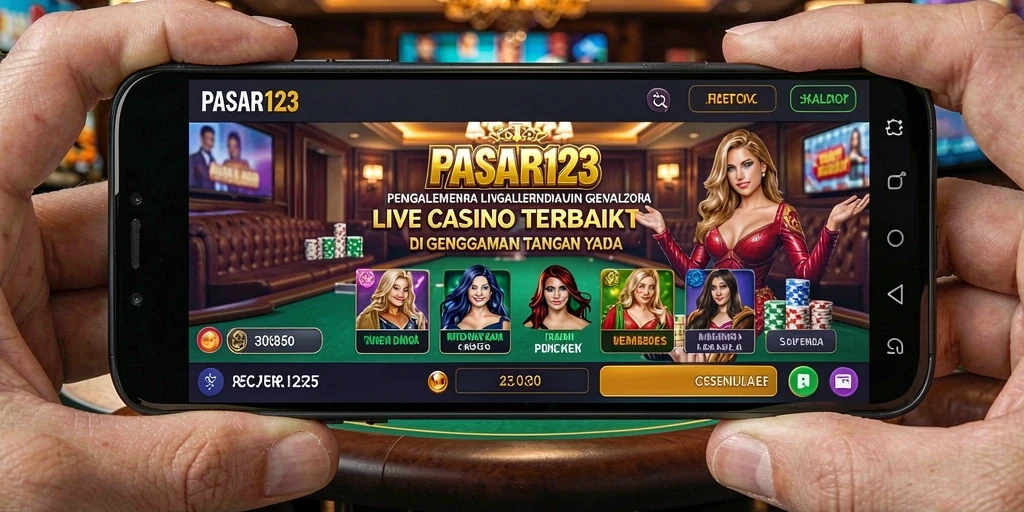Screenshot gameplay PASAR123 yang menampilkan dealer dan interaksi pemain.