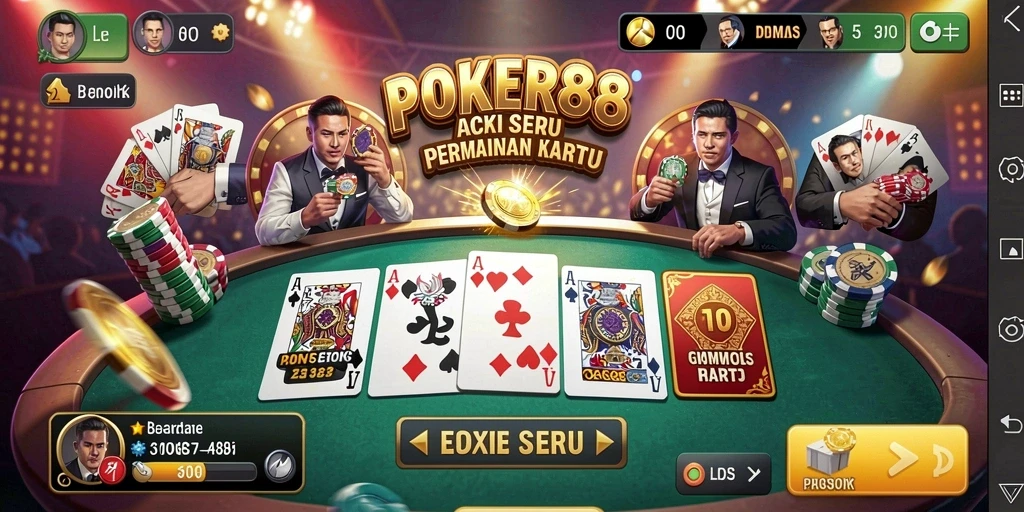 Gameplay seru dan menegangkan di POKER88.