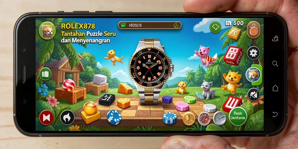 Screenshot gameplay menunjukkan tantangan puzzle yang menarik dan penuh warna.