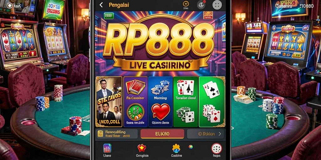 Tampilan gameplay Live Casino yang menarik dan interaktif di RP888.
