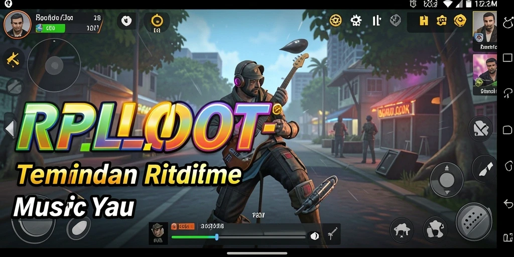Screenshot gameplay RPLOOT menunjukkan pemain menikmati musik.
